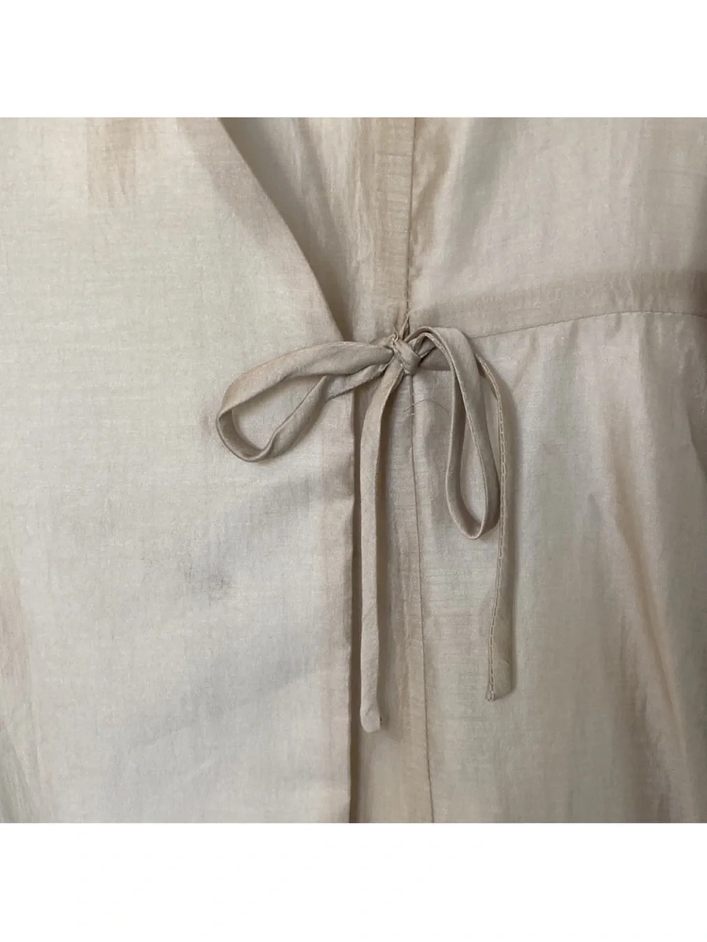 GB girls Light Beige Long Sleeve Wrap Dress